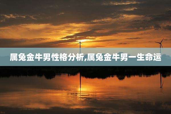 属兔金牛男性格分析,属兔金牛男一生命运