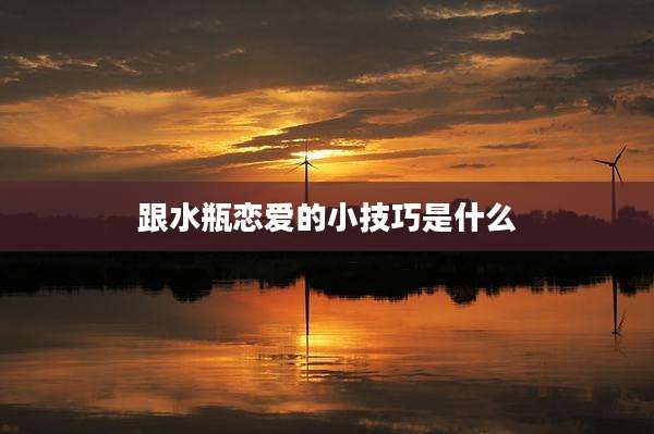 跟水瓶恋爱的小技巧是什么