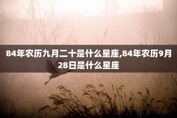 84年农历九月二十是什么星座,84年农历9月28日是什么星座