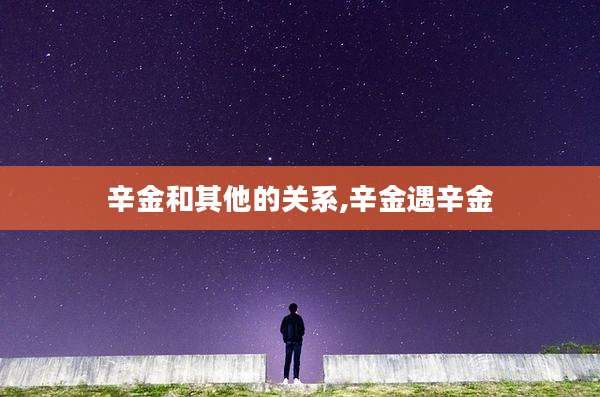 辛金和其他的关系,辛金遇辛金