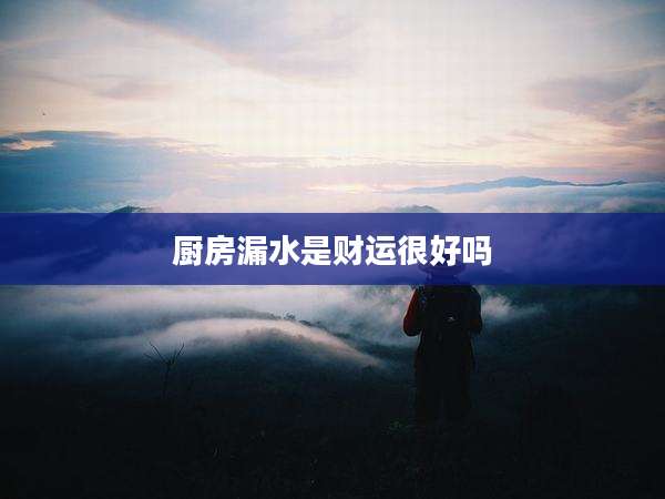 厨房漏水是财运很好吗