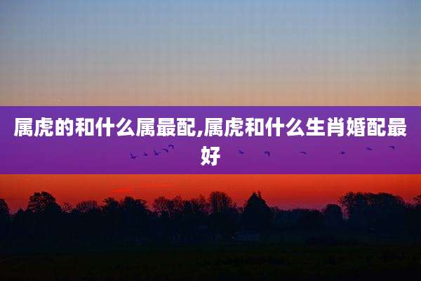 属虎的和什么属最配,属虎和什么生肖婚配最好