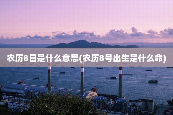 农历8日是什么意思(农历8号出生是什么命)