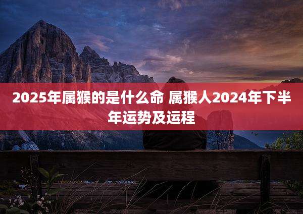 2025年属猴的是什么命 属猴人2024年下半年运势及运程