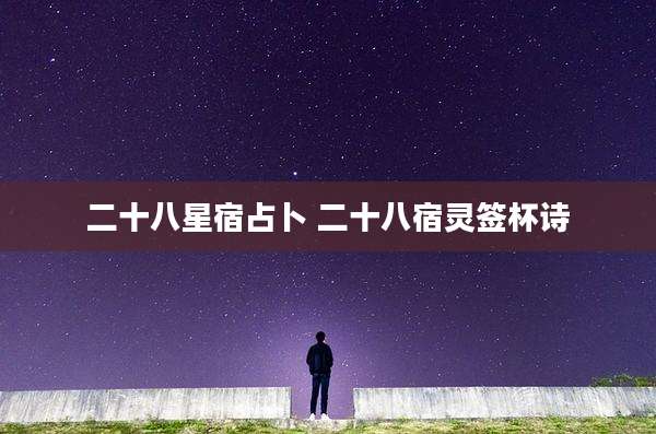 二十八星宿占卜 二十八宿灵签杯诗
