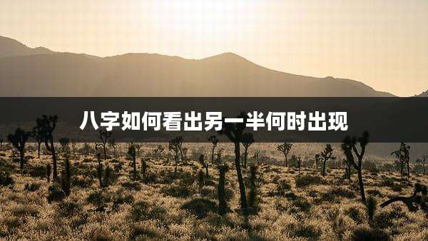 八字如何看出另一半何时出现