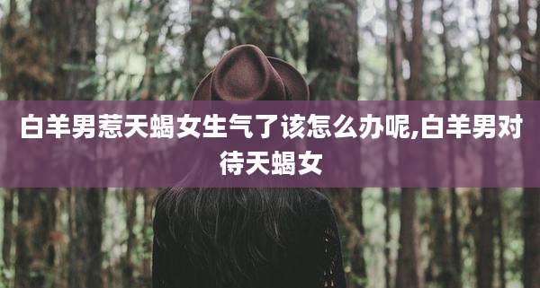 白羊男惹天蝎女生气了该怎么办呢,白羊男对待天蝎女