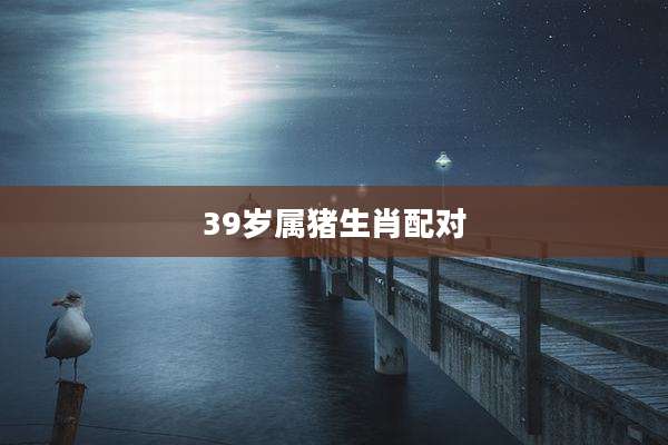 39岁属猪生肖配对