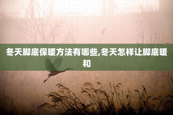 冬天脚底保暖方法有哪些,冬天怎样让脚底暖和