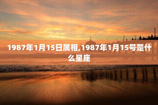 1987年1月15日属相,1987年1月15号是什么星座
