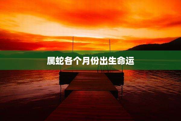 属蛇各个月份出生命运