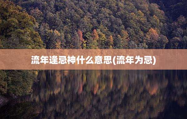 流年逢忌神什么意思(流年为忌)