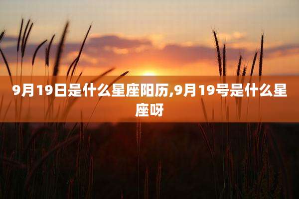 9月19日是什么星座阳历,9月19号是什么星座呀