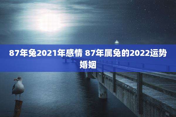 87年兔2021年感情 87年属兔的2022运势婚姻