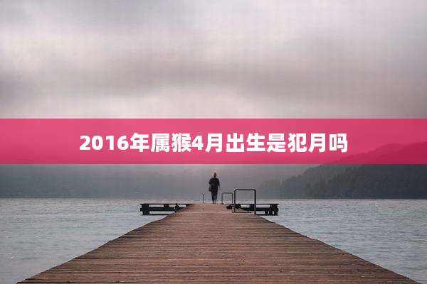 2016年属猴4月出生是犯月吗