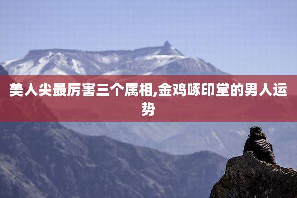 美人尖最厉害三个属相,金鸡啄印堂的男人运势