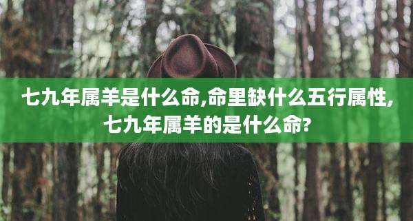 七九年属羊是什么命,命里缺什么五行属性,七九年属羊的是什么命?
