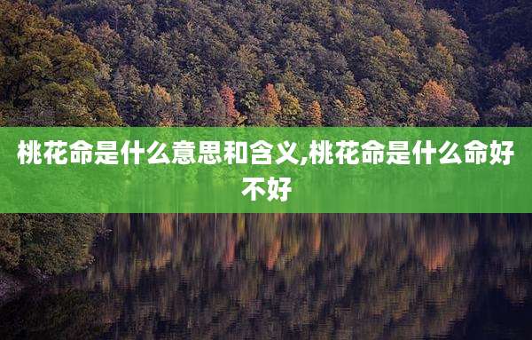 桃花命是什么意思和含义,桃花命是什么命好不好