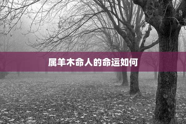 属羊木命人的命运如何