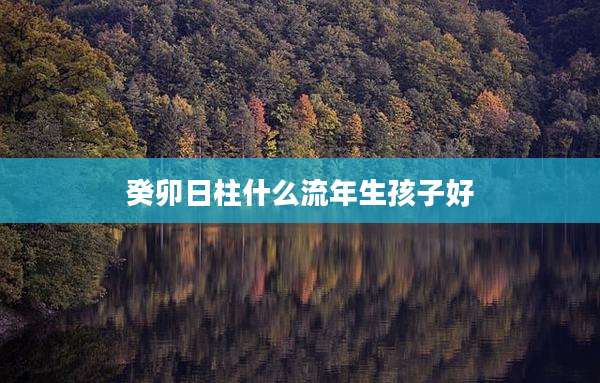 癸卯日柱什么流年生孩子好