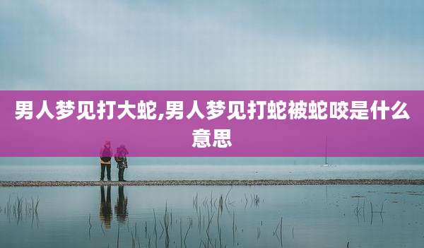 男人梦见打大蛇,男人梦见打蛇被蛇咬是什么意思