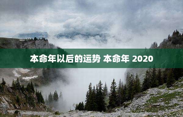 本命年以后的运势 本命年 2020
