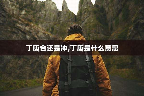 丁庚合还是冲,丁庚是什么意思