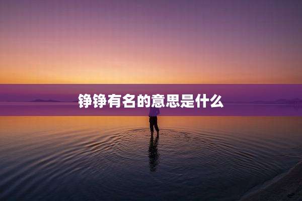 铮铮有名的意思是什么