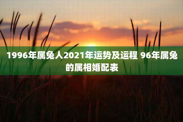 1996年属兔人2021年运势及运程 96年属兔的属相婚配表