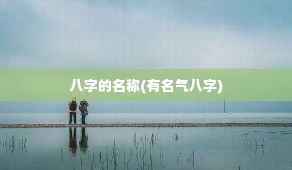 八字的名称(有名气八字)