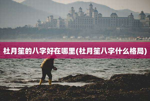 杜月笙的八字好在哪里(杜月笙八字什么格局)