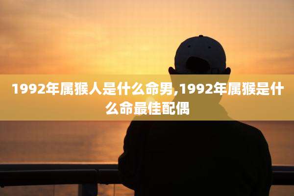 1992年属猴人是什么命男,1992年属猴是什么命最佳配偶