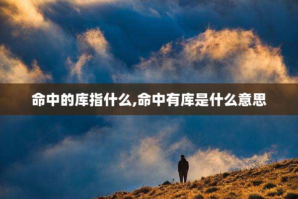 命中的库指什么,命中有库是什么意思