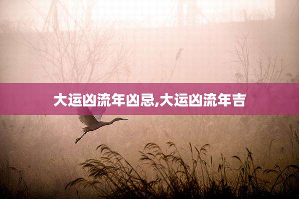 大运凶流年凶忌,大运凶流年吉