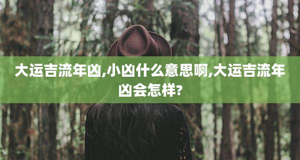 大运吉流年凶,小凶什么意思啊,大运吉流年凶会怎样?