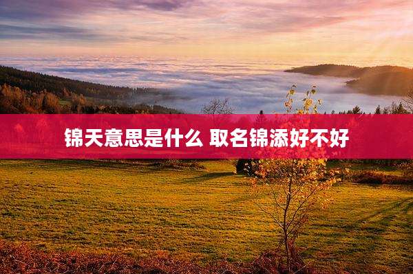 锦天意思是什么 取名锦添好不好