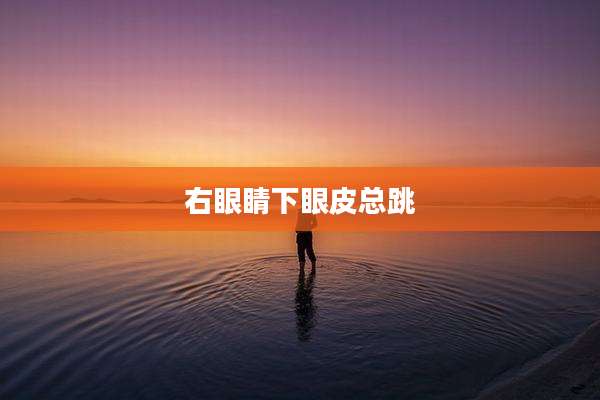 右眼睛下眼皮总跳