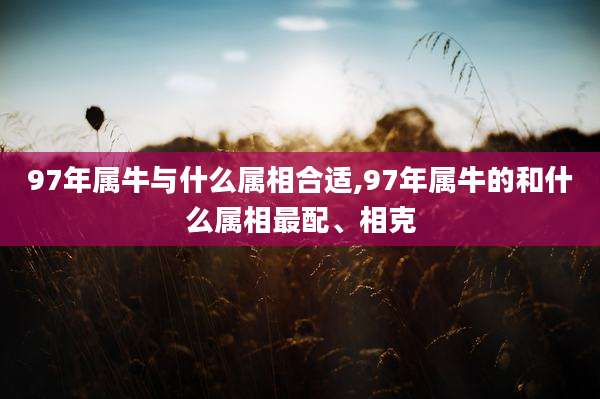 97年属牛与什么属相合适,97年属牛的和什么属相最配、相克