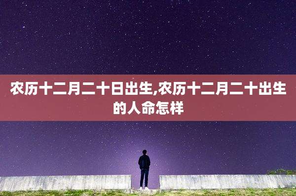 农历十二月二十日出生,农历十二月二十出生的人命怎样