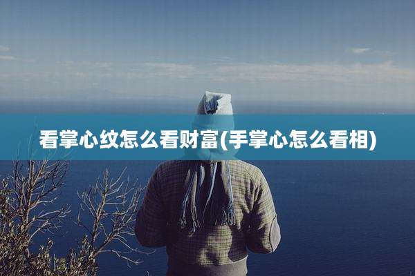 看掌心纹怎么看财富(手掌心怎么看相)