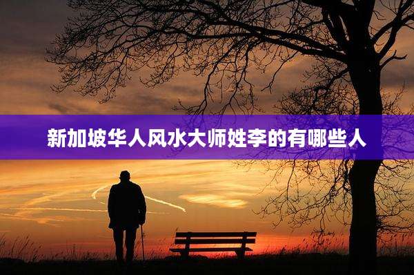 新加坡华人风水大师姓李的有哪些人