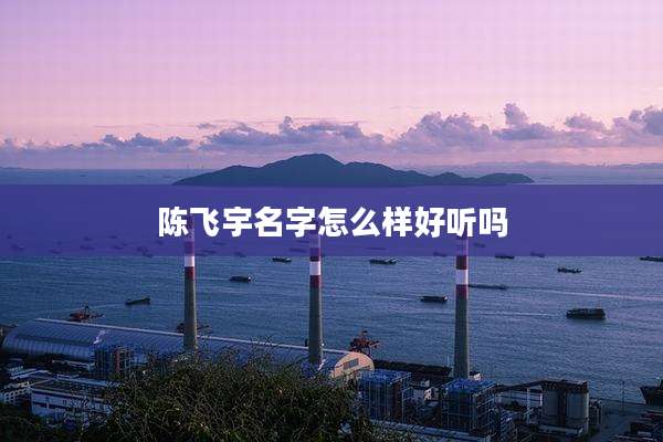 陈飞宇名字怎么样好听吗