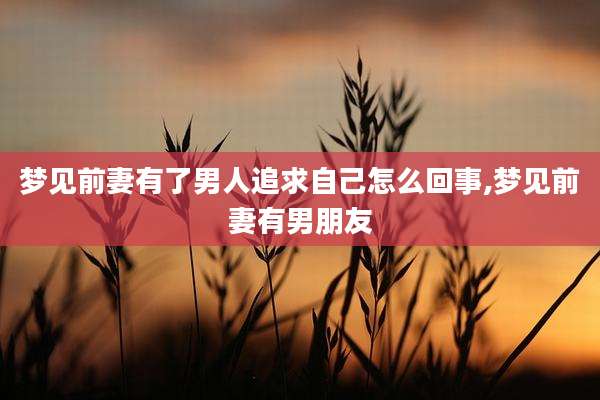梦见前妻有了男人追求自己怎么回事,梦见前妻有男朋友