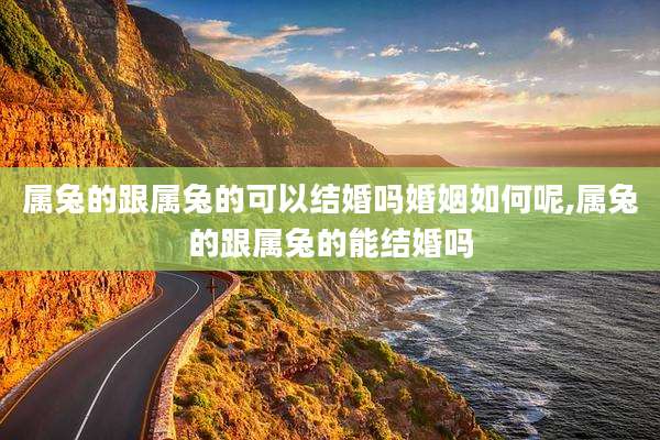 属兔的跟属兔的可以结婚吗婚姻如何呢,属兔的跟属兔的能结婚吗