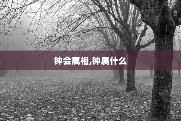 钟会属相,钟属什么