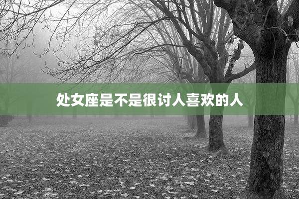 处女座是不是很讨人喜欢的人