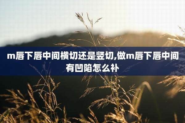 m唇下唇中间横切还是竖切,做m唇下唇中间有凹陷怎么补