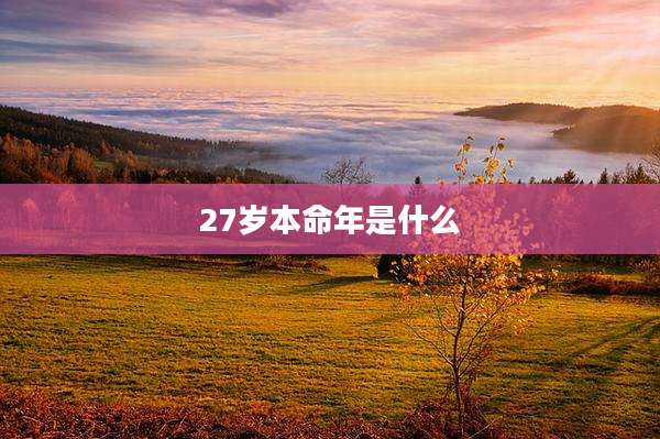 27岁本命年是什么