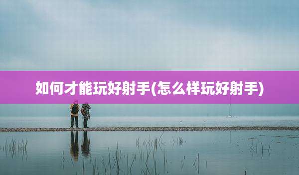如何才能玩好射手(怎么样玩好射手)