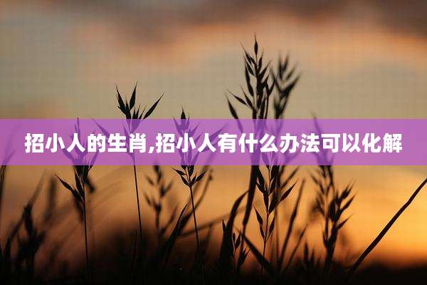 招小人的生肖,招小人有什么办法可以化解
